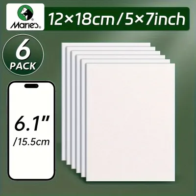 5x7in 2/4/6pcs Canvas Board BulkArt Painting White Blank Canvas Panels for AcrylicGouacheOilPaintingDrawingFlow Pouring