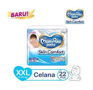 MamyPoko Pants Skin Comfort ukuran [M 32+2 / L 28 / XL 24 / XXL 22] Popok Bayi Celana