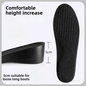 XIANZHAO | Mens 2cm Heightening Shoe Inserts Invisible Full Palm Hard Bottom Standing Long Time Not Tired Foot Mens Shoe Insoles