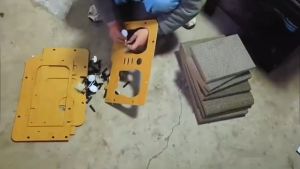 Wooden Cat House Comes With Cat Scratch Board House Square Villa Wear-Resistant Cat Bed Sleeping