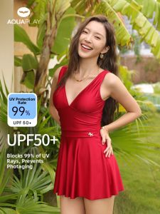 AQUAPLAY | Red Slimming Sun Protection Swimwear