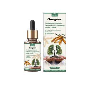 Googeer cordyceps sinensis chiết xuất làm sạch phổi giọt thảo dược giọt làm sạch phổi 30ml giọt phổi hỗ trợ làm sạch với tinh chất thảo dược giọt chất lỏng hỗ trợ hệ hô hấp phế quản hiệu quả chống dị ứng hen suyễn hỗ trợ phổi mạnh mẽ
