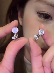 S925 Sterling Silver Flash Zircon Ear Cuff No Piercing Required New 2025 Fashion Sensation Womens Earrings Jewelry