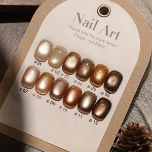 ยาทาเล็บแม่เหล็กแบบเจล 10 มล. 1-12 ชิ้น รุ่น 2025 สีดำ น้ำตาล แดง สำหรับฤดูใบไม้ร่วง  หรูหรา สีกาแฟอำพัน  ช่วยให้เล็บขาวขึ้น  แบบลูกปัดแก้ว  แบบตาแมว