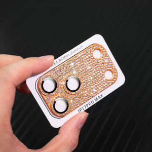 Full Glitter Diamond Camera Protector For iPhone 17 16 15 14 13 Pro Max Air Plus Camera Protection Lens Cover Glass Anti-scratch