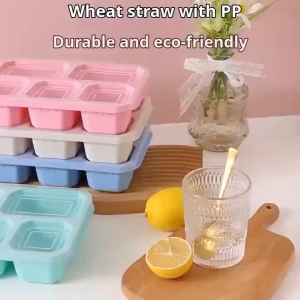 4in1 Snack Box Lunch Box Set for Kids Bento Box Portable Picnic Wheat Straw Food Storage Box