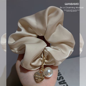 Dore Dore~ Pearl Satin Hair Ties Elegantly Simple Tail Hair Bands 2023 New Style Elastic Hair Bands for Women