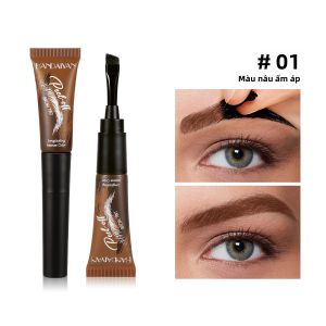 Gel Kem Tạo Màu Lông Mày Khô Nhanh Chống Nước 5 Màu Lâu Trôi Dạng Bóc Nhuộm Làm Nổi Bật Bền Màu Kiểu Xăm Lông Mày Kèm Cọ