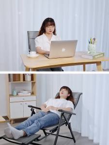 HYD0 Ruishida Recliner Lunch Break Foldable Office Lunch Break Arm Chair Bean Bag Nap Reclining Backrest Chair Office Couch B5678