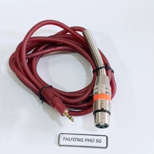 Cáp 3.5 ly ra Canon Cái dài 2.2m / Chuẩn 3.5 ly (3 điểm cực) ra Canon Cái