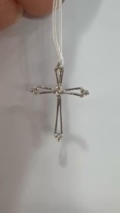 Poh Heng Jewellery 18K White Gold Cross Pendant