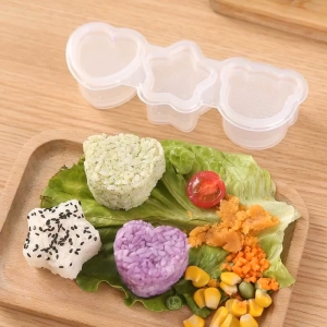 3-in-1 Cartoon-Shaped Rice Ball Sushi Mold - DIY Press Tool for Baby Food Supplement Creative Lunch