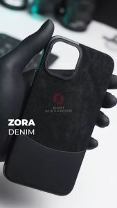 ZORA DENIM CASE TWO TONE COLOR FOR IPHONE 11 12 13 14 15 PLUS PRO MAX PREMIUM HARD CASING