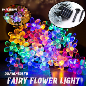 Vixplorn Solar Flower Strings Lights Flower Solar String Lights Outdoor Waterproof Christmas Fairy Lights for Home Garden Decoration