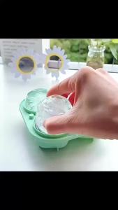 3D Rose Ice Molds 4 Holes Ice Cube Tray Mold Flower Shape Silicone Ice Mold Ice Ball Maker Kitchen Bar Utensils Tool Accessories