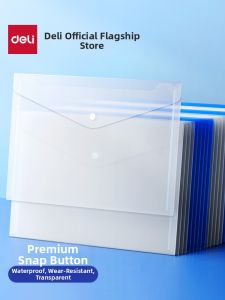 deli | Transparent Thickened Waterproof File Bag 50 Pieces