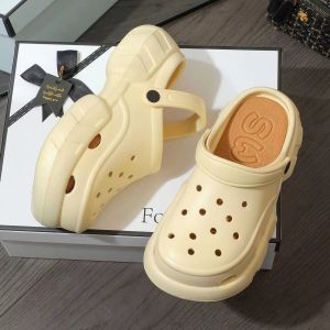 High Heel Womens Sandals Casual EVA Outdoor Clogs Womens Garden Shoes Anti-slip Lady’s Beach Slippers Summer Outdoor