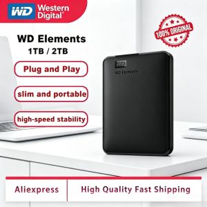 WD | WD External Hard Drive 2.5" USB 3.0 Western Digital WD Elements Portable External HDD Hard Disk For Desktop PC Laptop 2TB 1TB
