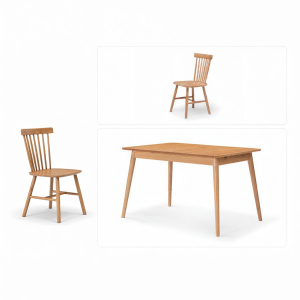 YUANSHI YUANSU | Extendable Real Wood Dining Table