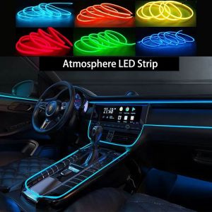 Car Interior Neon Decorations Atmosphere Lights RGB Multiple Mode DIY Dashboard Ambient USB Wiring Lamps Accessories
