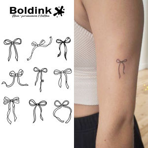 Bowknot Temporary TattooLasts To 15 Days New Technology Magic Waterproof Semi Permanent Sticker.