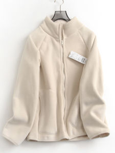 เสื้อคาร์ดิแกนคอตั้งมีซิปหนา แขนยาว ขนแกะ ผ้าฟูฟ่า ทรงหลวม สไตล์ฤดูใบไม้ร่วง/ฤดูหนาว เสื้อคลุมผู้หญิง F529