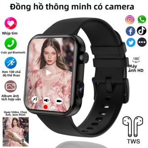 Đồng Hồ Thông Minh Mới 2026 Dành Cho Nam Và Nữ Với Camera Tai Nghe TWS Nghe Nhạc Cục Bộ Gọi Bluetooth Theo Dõi Nhịp Tim Theo Dõi Giấc Ngủ