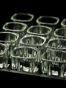 SG Stock|Glass wine Cup Baijiu Cup Square Shot Whisky Glass& Cup Holder Set