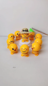Spring Doll Ornaments Car Home Decoration Shaking Emoji Spring Dolls Cute Emoji Ornaments