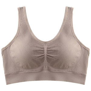 Moms Underwear Ladies No Rim Fixed Cup Small Chest Gathered Mid-Aged And Elderly Bra Vest Style Beautiful Back Bra Cover