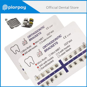 PIORPOY Dental Brackets Orthodontic Braces Mini Standard Base Roth/MBT 0.022/0.018 Hooks 3-4-5 Monoblock Brackets 20Pcs/Pack