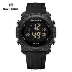 Naviforce 7104 Men Fashion Outdoor Watch Electronic LCD Digital Casual Date Week Alarm Wristwatches Silicone Electronic Clock