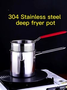 COD FREE ONGKIR Panci Penggorengan plus saringan Serbaguna Deep Fryer 4in1 Anti lengket Stainless Steel Kentang Kentucky Saringan Minyak Makanan Multifungsi Fried Chicken