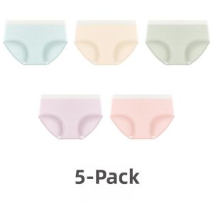 MiiOW | Pure Cotton Antibacterial Triangle Womens Underwear Breathable Seamless Spring Summer Mid Waist Shorts MiiOW Cat Person