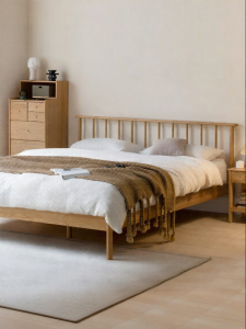 WEISHA | Solid Wood Bed for Master Bedroom 1.8m
