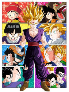 Bandai | Dragon Ball Oil Painting Japanese Anime By Numbers Modern Wall Decor for Living Room Bedroom Perfect Gift No Frame