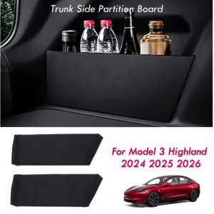 2 Tấm Vách Ngăn Cốp Xe Tesla Model 3 Highland 2024-2025 2026 Hình Chữ L Bằng Vải Nỉ Dùng Để Sắp Xếp Đồ Đạc Gọn Gàng