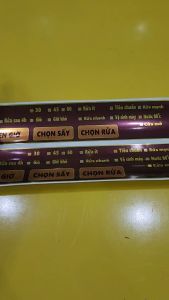 Tem hướng dẫn tiếng Việt (hoặc làm Tem trang trí) cho máy rửa bát nội địa Nhật (Bộ nguyên tấm TM3-9)