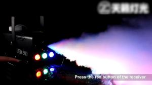Fog Machine 700W Professional Stage Fog Machine Portable Fog Generator System Smoke Fog Ejector (LED/RGB Fog Machine) Wireless Remote Control Stage Smoke Machine -With 13 Colorful