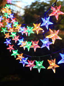 Đèn LED Mặt Trời Trang Trí Sân Vườn Ngoài Trời Chống Nước Chuỗi Đèn Sao Chổi Sáng Tạo Phong Cách Đồng Quê Trung Quốc