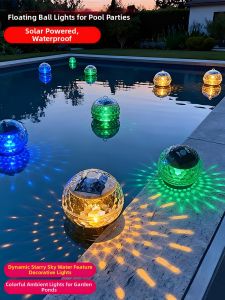 LIANGGUANGJING | Solar Floating Pond Light Waterproof Fish Pond Lamp