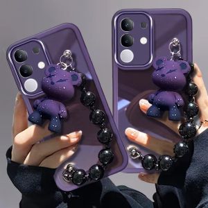 ใหม่ เคส Phone Case VIVO Y29 Y39 5G 4G พิเศษสุดหรูการ์ตูนน่ารักอินเทรนด์เลนส์กรณีโทรศัพท์ฟิล์มพร้อมสร้อยข้อมือตุ๊กตาหมีแฟชั่น3มิติ Cover 2025