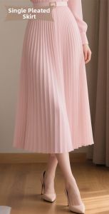 HANCHUN | Stylish Pink Two-Piece Set Shirt and Skirt