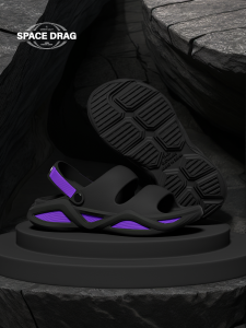 Space Slippers Mens Anti-Slip Two-Way Trendy Brand Indoor Outdoor High-End Slip-On Sandals Comfortable Home Shoes Casual Flip Flops