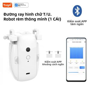 Robot Rèm Thông Minh Tuya Đường Ray Hình Chữ U Điều Khiển Ứng Dụng Bluetooth Công Tắc Hẹn Giờ Tầm Ngắn Kéo Để Khởi Động Tải Trọng 8kg