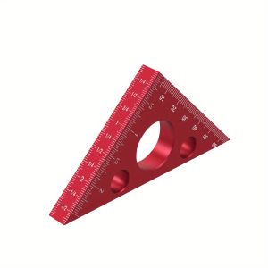 Right Angle RulerAluminum Triangle Ruler w/ Both Imperial and Metric Scales Machinist Carpenters Square Height Measuring Tool