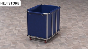 HEJI Removable Bags With Laundry Basket Heavy Duty Linen Cart On Wheels Commercial Hospital Dirty Rolling Laundry Cart Rectangle Collecting Cart for Hotel 40L Capacity