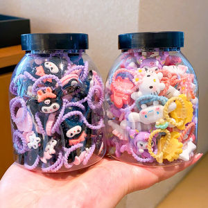 Kuromi Childrens Thumb Hair Ties Cartoon Hair Bands Girls Baby Hair Accessories Braid Hair Bands Little Girl Hair Ornaments