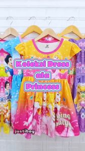 Dress Ruffle Anak Perempuan Princess / Daster Anak Cewek Umur 1 - 9 Tahun [ABEL]