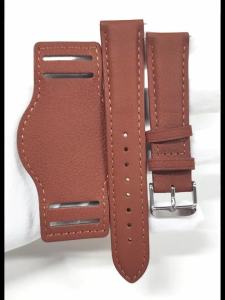 Calfskin Watch Strap Leather Mat Bund Band Retro Genuine Cowhide Universal Wristband for Men Women Bracelet 18mm 20mm 22mm Brown